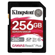 Карта пам'яті Kingston 256 GB SDXC Canvas React Plus UHS-II U3 V60 Class 10 (SDR2V6/256GB)