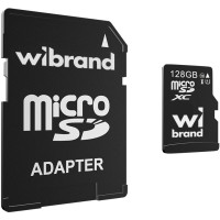 Карта пам'яті Wibrand 128GB microSD class 10 (WICDHU1/128GB-A)