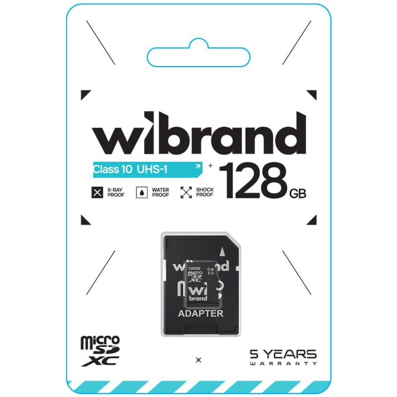 Карта пам'яті Wibrand 128GB microSD class 10 (WICDHU1/128GB-A)