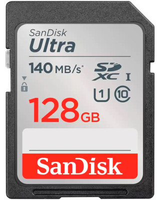 Карта пам'яті SanDisk SD 128GB C10 UHS-I R140MB/s Ultra (SDSDUNB-128G-GN6IN)