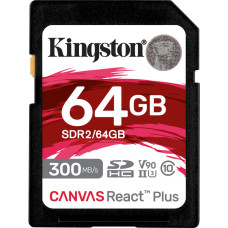 Карта пам'яті Kingston 64 GB SDXC Class 10 UHS-II U3 Canvas React Plus (SDR2/64GB)