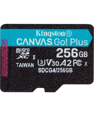 Карта пам'яті Kingston microSDXC 256GB Canvas Go! Plus G4 Class 10 UHS-I U3 V30 A2 (SDCG4/256GBSP)