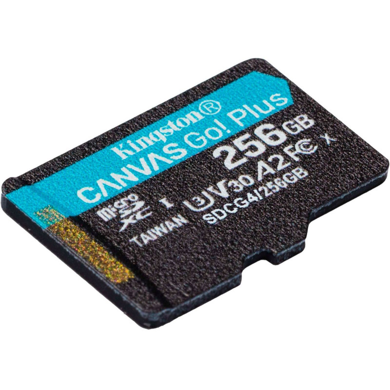 Карта пам'яті Kingston microSDXC 256GB Canvas Go! Plus G4 Class 10 UHS-I U3 V30 A2 (SDCG4/256GBSP)