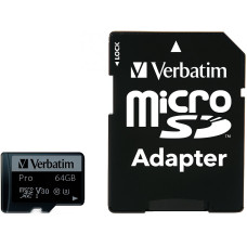 Карта пам'яті Verbatim 64GB microSDXC class 10 UHS-III PRO (47042)
