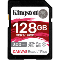 Карта пам'яті Kingston 128 GB SDXC Class 10 UHS-II U3 Canvas React Plus (SDR2/128GB)