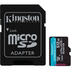Карта пам'яті Kingston microSDXC 512GB Canvas Go! Plus G4 Class 10 UHS-I U3 V30 A2 + SD-адаптер (SDCG4/512GB)