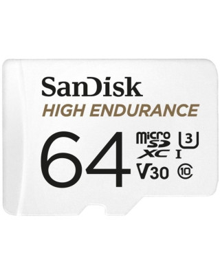Карта пам'яті SanDisk 64GB microSDXC class 10 UHS-I U3 V30 High Endurance (SDSQQNR-064G-GN6IA)