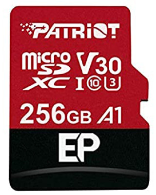 Карта пам'яті Patriot microSDXC EP Series 256GB Class 10 UHS-I (U3) V30 A1 + SD-адаптер (PEF256GEP31MCX)