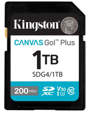 Карта пам'яті Kingston 1TB SDXC 10 UHS-I U3 V30 Canvas Go Plus G4 (SDG4/1TB)