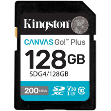 Карта пам'яті Kingston 128GB SDXC 10 UHS-I U3 V30 Canvas Go Plus G4 (SDG4/128GB)