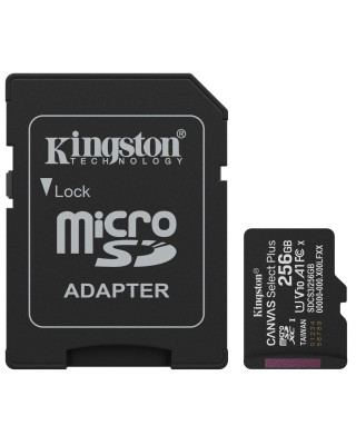 Карта пам'яті KINGSTON 256GB microSDXC Canvas Select Plus Gen3+ Adapter (SDCS3/256GB)