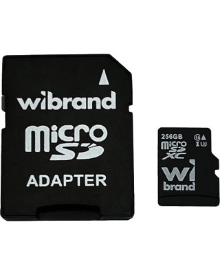 Карта пам'яті Wibrand 256GB microSD class 10 UHS-I U3 (WICDHU3/256GB-A)