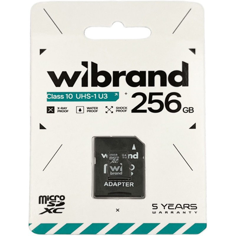 Карта пам'яті Wibrand 256GB microSD class 10 UHS-I U3 (WICDHU3/256GB-A)