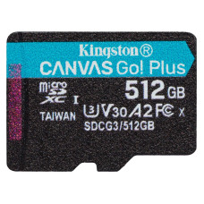 Карта пам'яті Kingston MicroSDXC 512GB UHS-I/U3 Class 10 Canvas Go! Plus R200/W160MB/s (SDCG4/512GBSP)