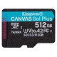 Карта пам'яті Kingston MicroSDXC 512GB UHS-I/U3 Class 10 Canvas Go! Plus R200/W160MB/s (SDCG4/512GBSP)