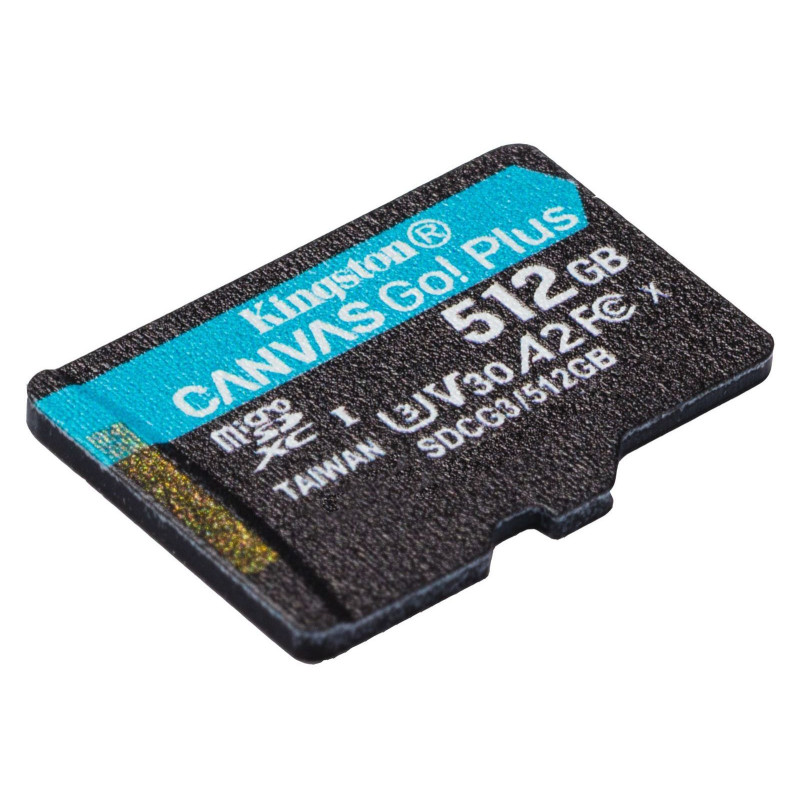 Карта пам'яті Kingston MicroSDXC 512GB UHS-I/U3 Class 10 Canvas Go! Plus R200/W160MB/s (SDCG4/512GBSP)