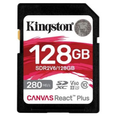 Карта пам'яті Kingston 128GB SDXC class 10 UHS-II U3 Canvas React Plus (SDR2V6/128GB)