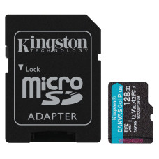 Карта пам'яті Kingston 128GB microSDXC сlass 10 UHS-I U3 V30 A2 Canvas Go Plus G4 (SDCG4/128GB)