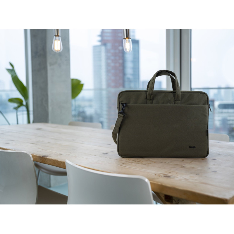 Сумка для ноутбуку TRUST Bologna Slim Bag 16 green (24450)