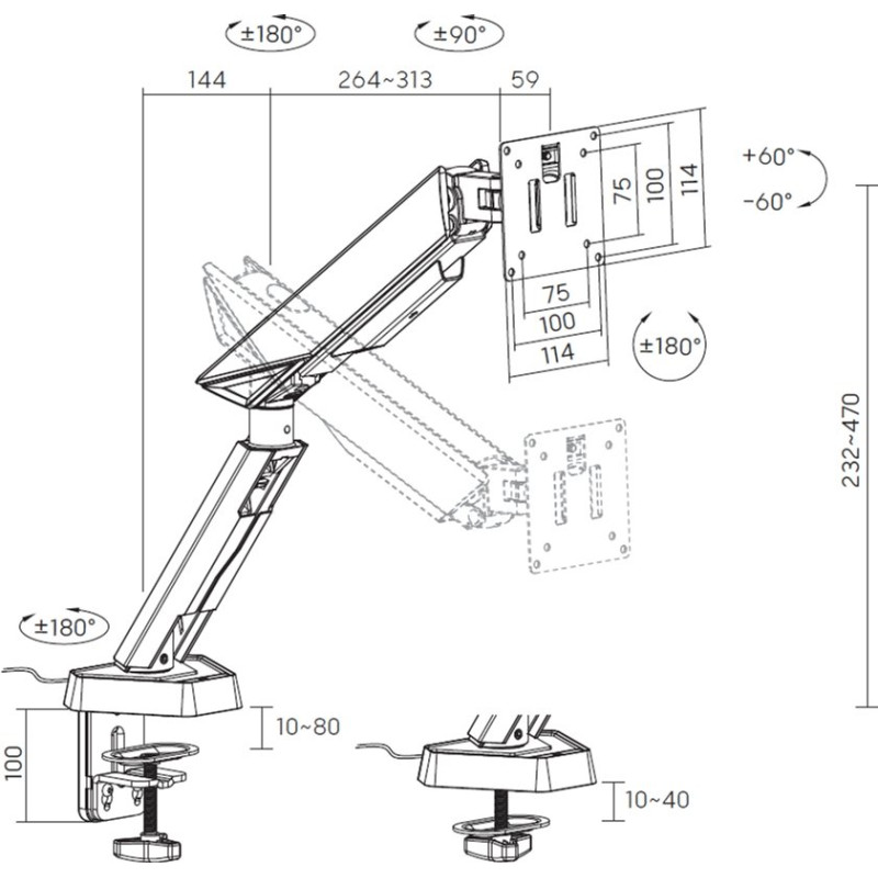 Кронштейн GamePro MAG201W White