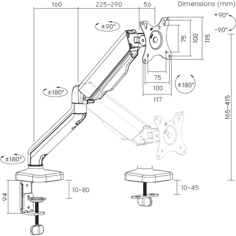 Кронштейн OfficePro MA411B
