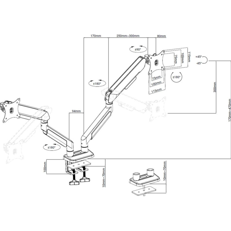 Кронштейн Anda Seat Stealth Pro II 17