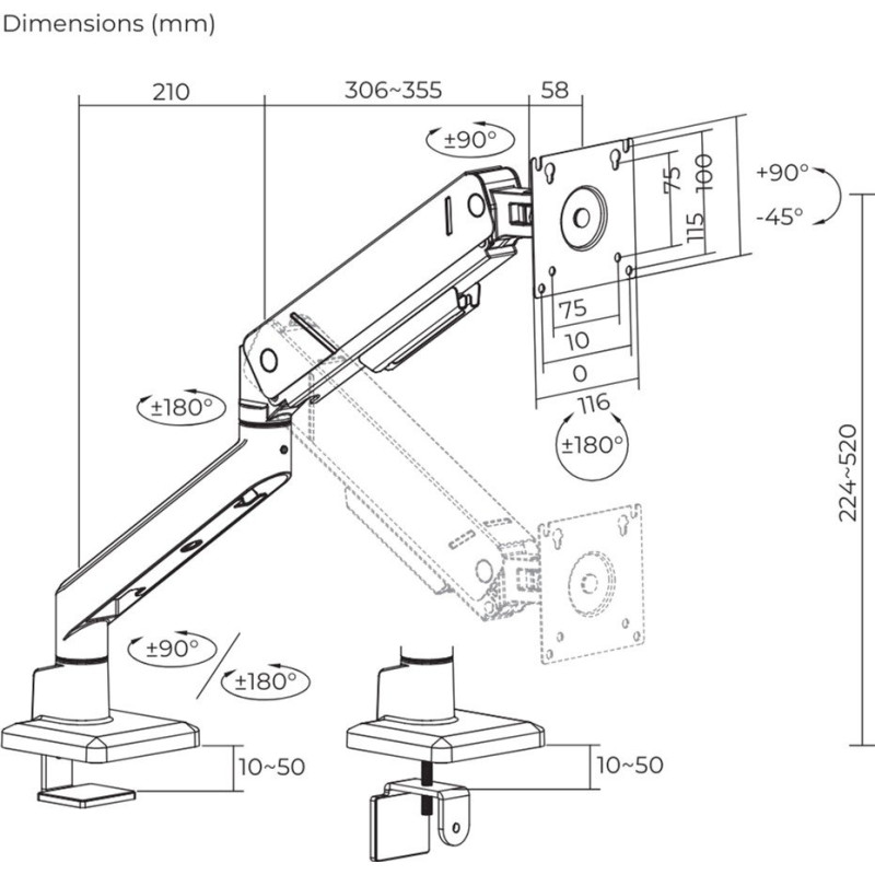 Кронштейн ITech LDT115-C012E