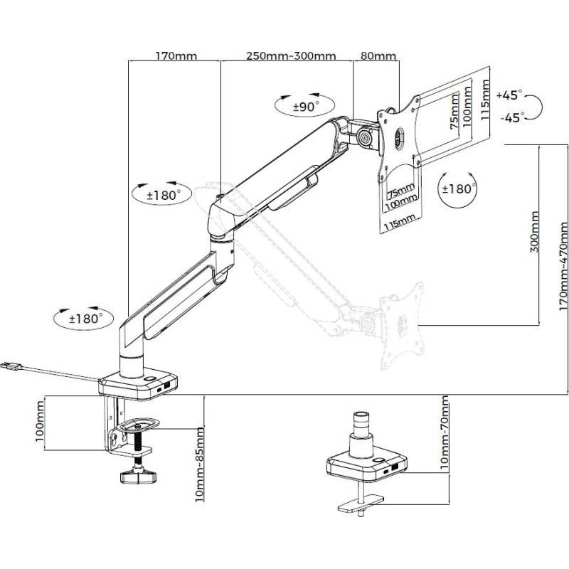 Кронштейн Anda Seat Stealth Pro II RGB 17
