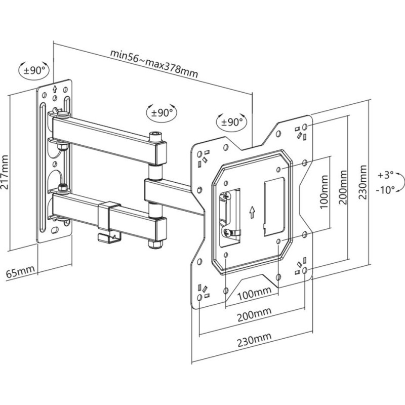 Кронштейн Brateck LPA68-223