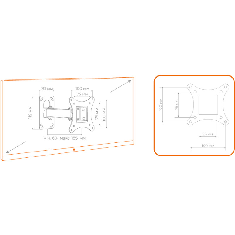 Кронштейн ACCLAB AL-BT101 (1283126485701)