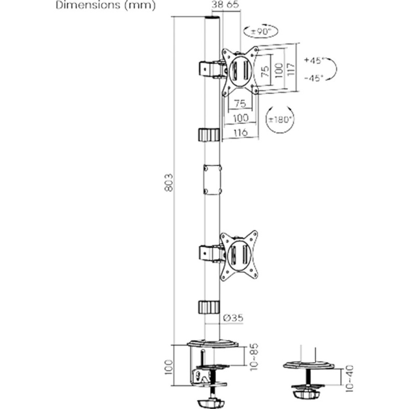 Кронштейн Brateck LDT66-C02V