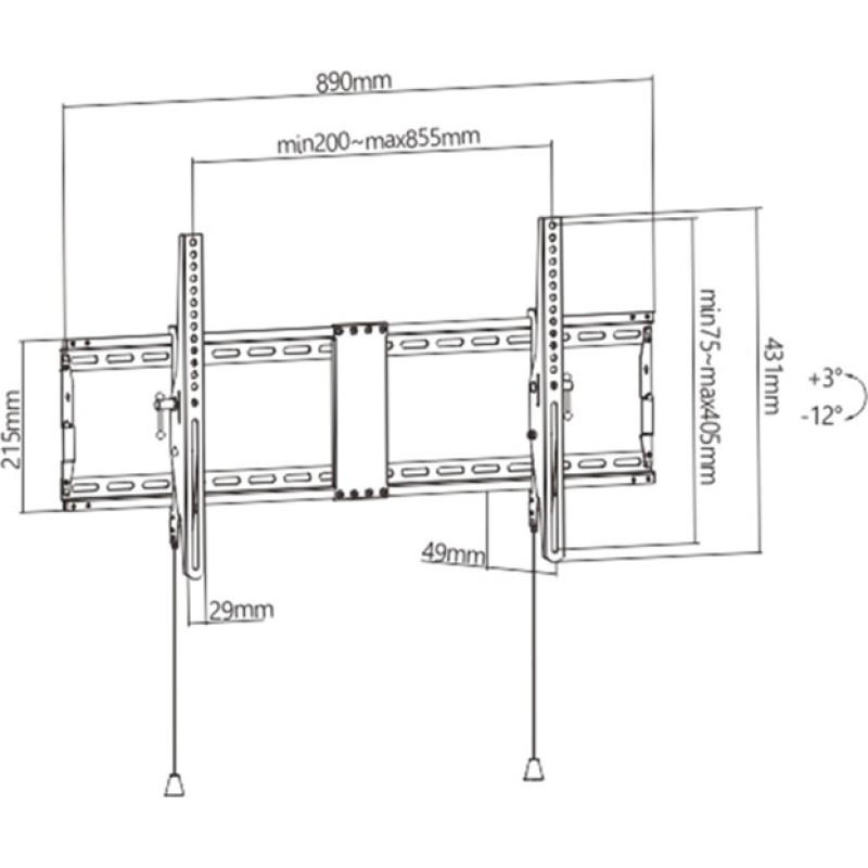 Кронштейн Gembird WM-90T-01
