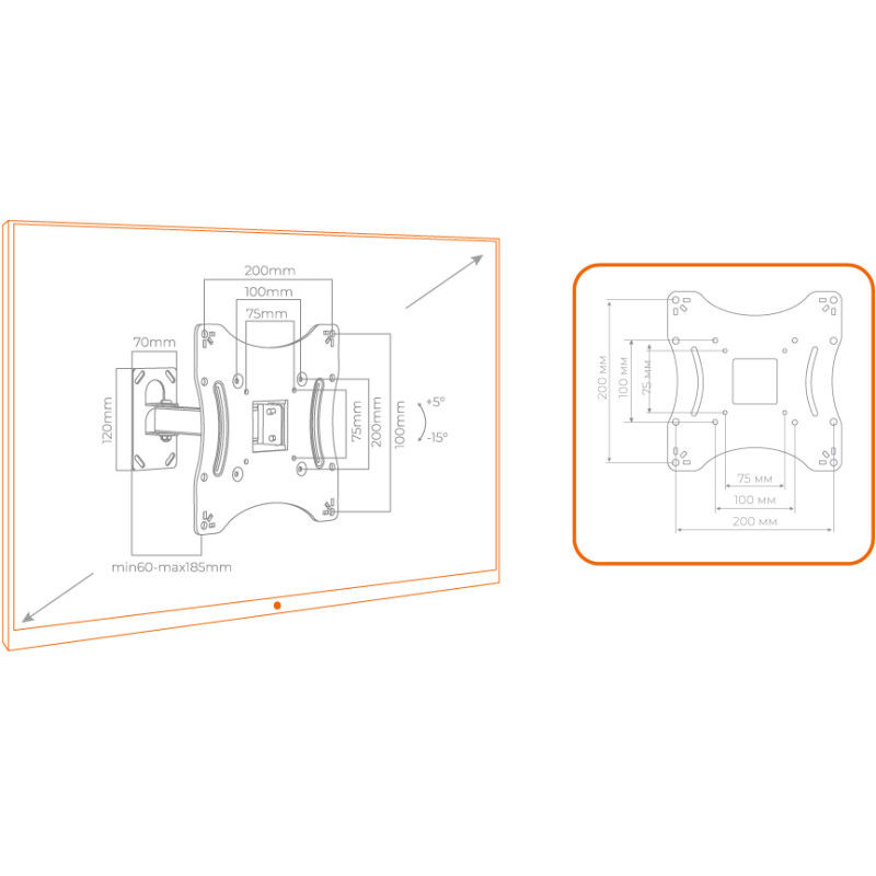 Кронштейн ACCLAB AL-BT201 (1283126485749) 