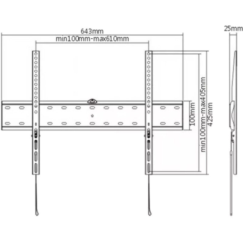 Кронштейн Gembird WM-70F-01 40-70” (до 40 кг)