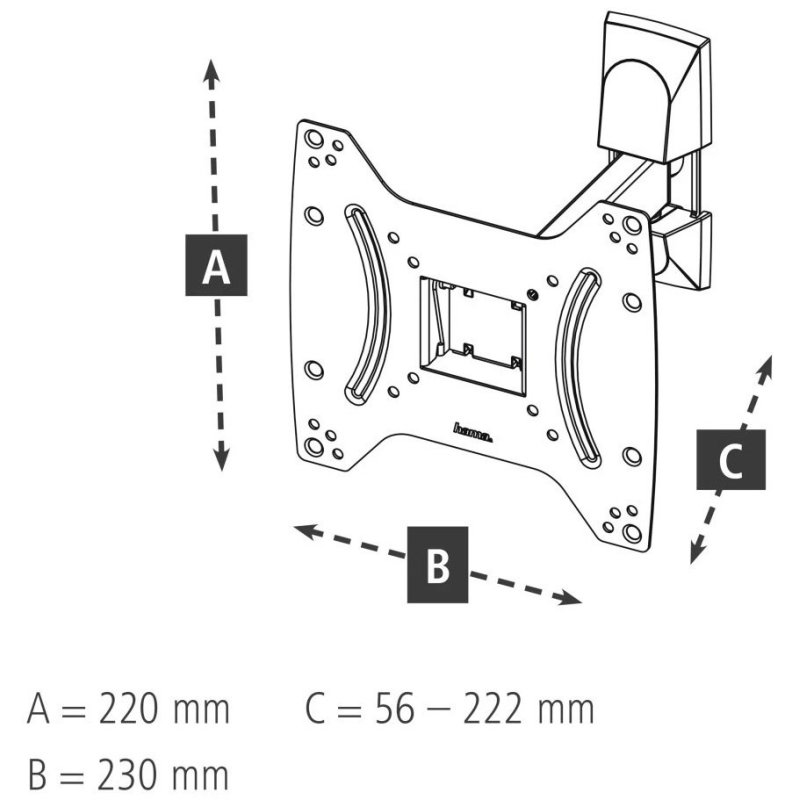Кронштейн для ТВ Hama TV-WB, AR-1 (00118100)
