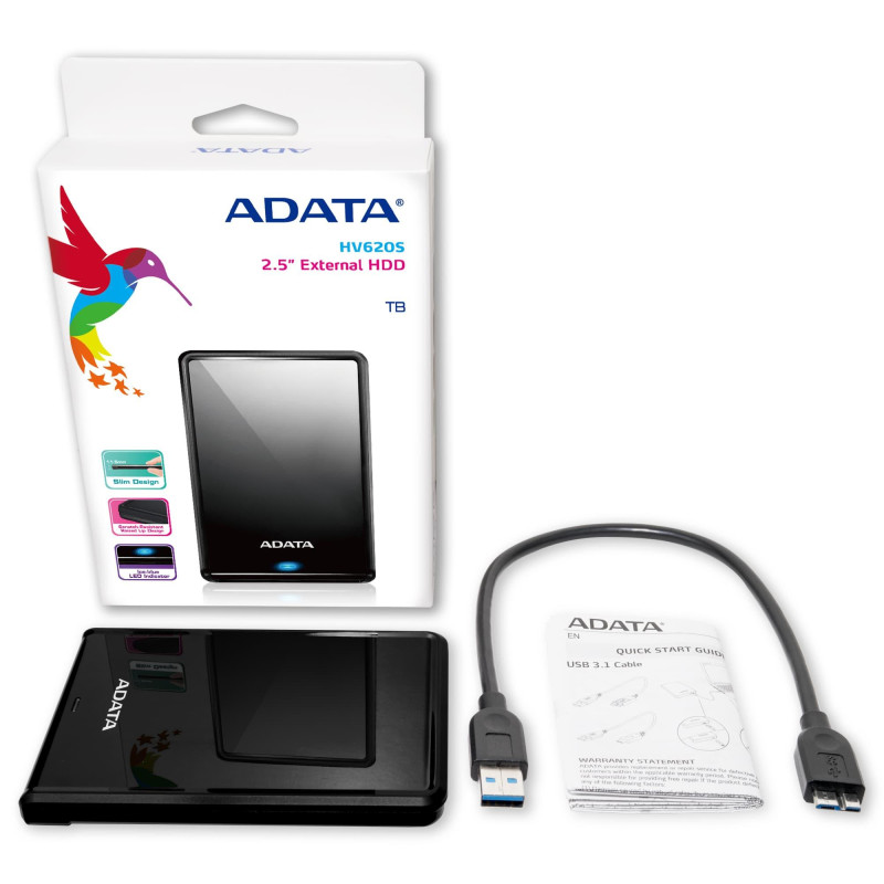Жорсткий диск ADATA Classic HV620S 4 TB Black (AHV620S-4TU31-CBK)