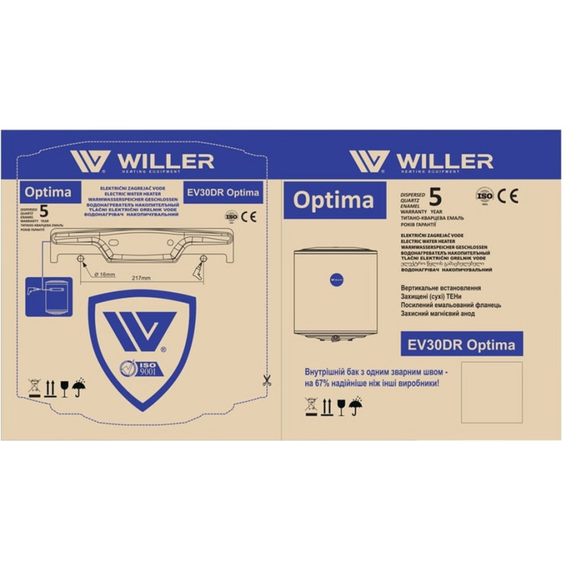 Бойлер Willer EV30DR optima DHE