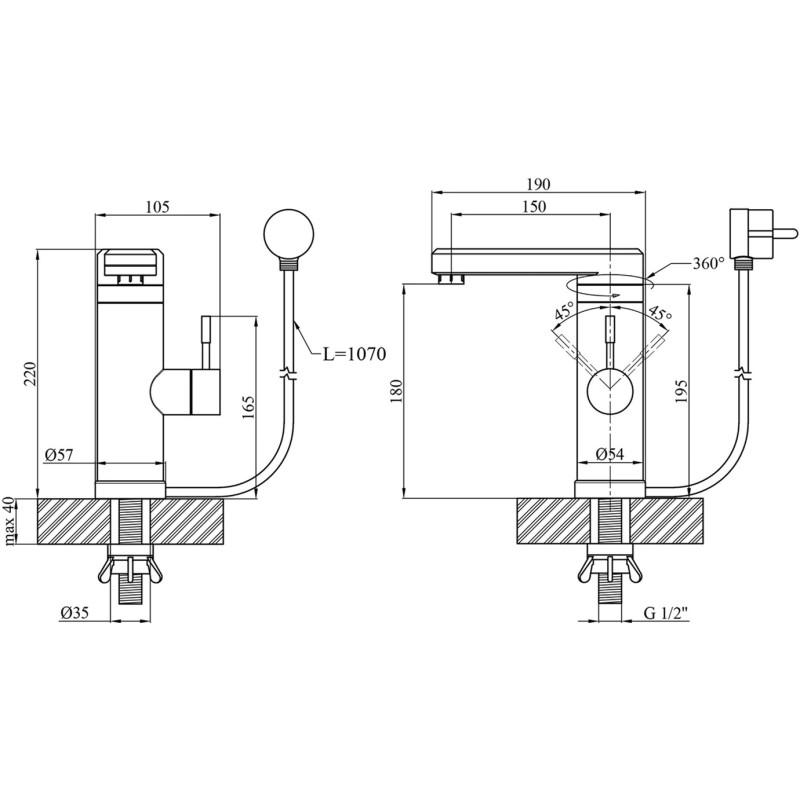 Проточний водонагрівач KRONER KRP Volt ESG089
