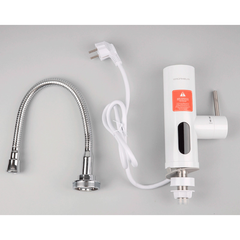 Проточний водонагрівач GRUNHELM EWH-1X-3G-ND-FLX-LED