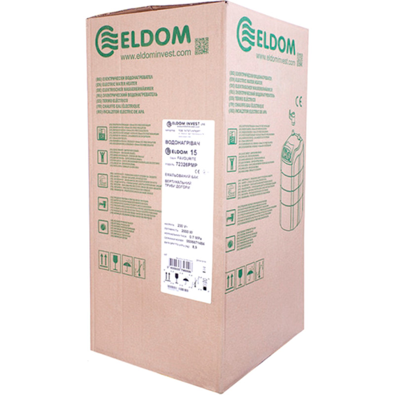 Бойлер Eldom Extra life 15 2.0 kw 72326PMP