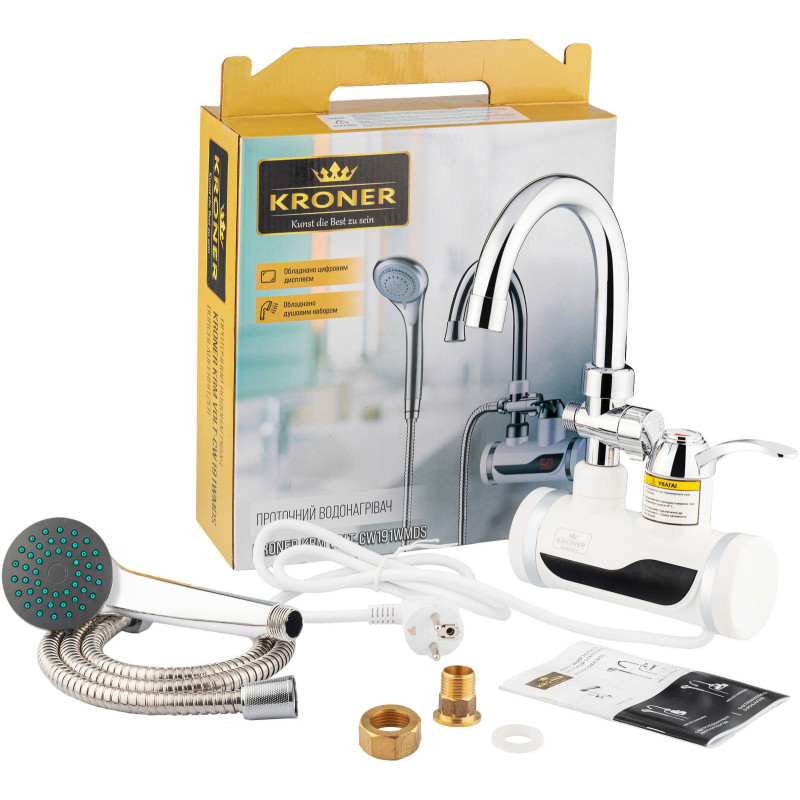 Проточний водонагрівач KRONER KRM Volt CW191WMDS