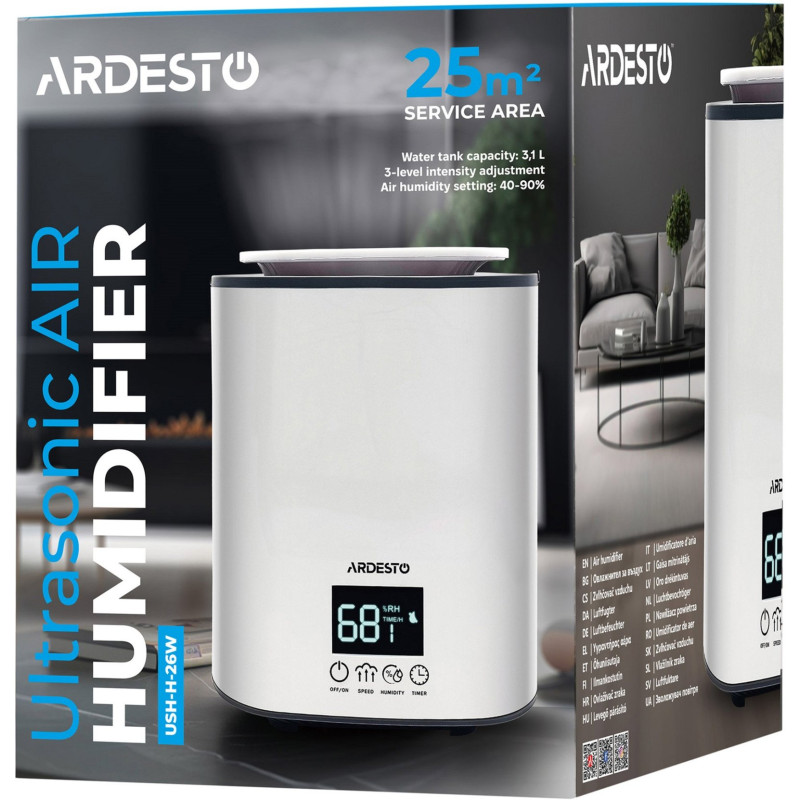 Повітряний зволожувач ardesto ush-h-26w
