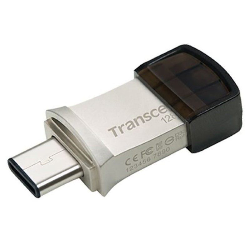 USB флешка Transcend JetFlash 890 128GB USB 3.1/Type-C Silver (TS128GJF890S)