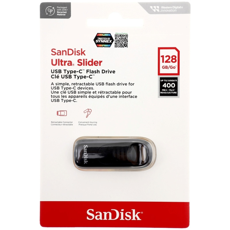 USB Flash Drive Sandisk 128GB Ultra Slider Type-C USB 3.2 (SDCZ480-128G-G46)
