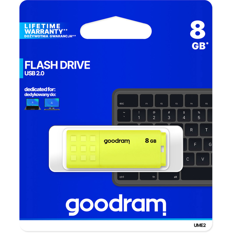 USB флеш-накопичувач Goodram 8GB UME2 Yellow (UME2-0080Y0R11)