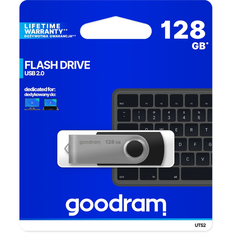 USB флеш-накопичувач Goodram 128GB UTS2 (Twister) Black (UTS2-1280K0R11)