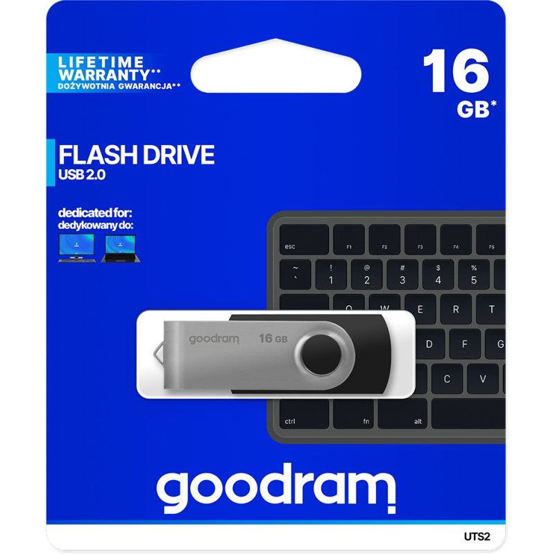 USB флеш-накопичувач Goodram 16GB UTS2 (Twister) Black (UTS2-0160K0R11)