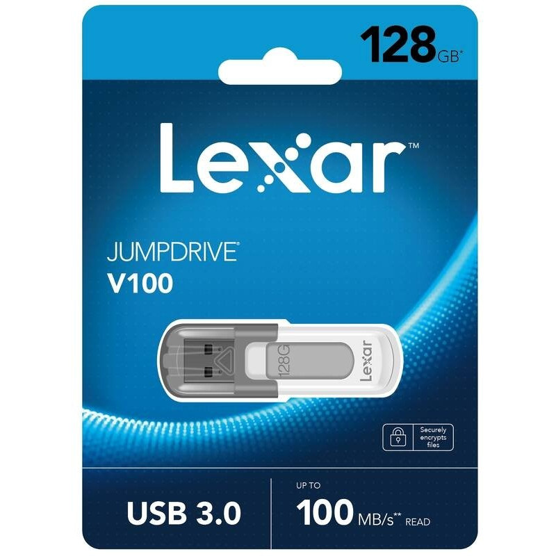 USB флеш накопичувач Lexar JumpDrive V100 128Gb Gray (LJDV100-128ABGY)