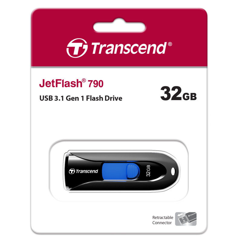 USB флеш накопичувач Transcend JetFlash 790 32GB Black (TS32GJF790K)