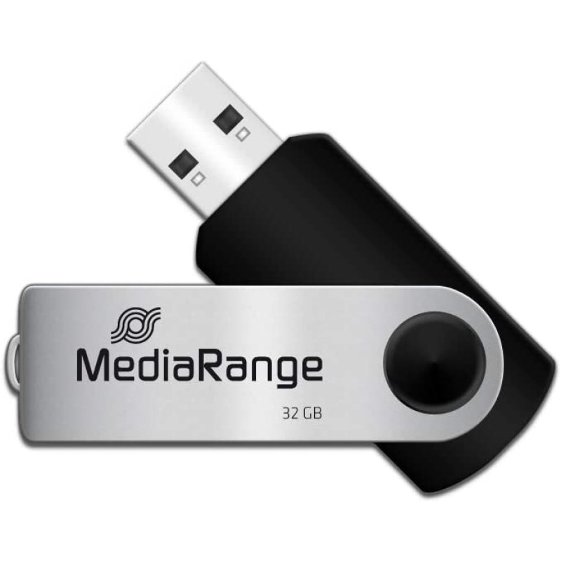 USB флеш-накопичувач MediaRange 32GB Black/Silver (MR911)